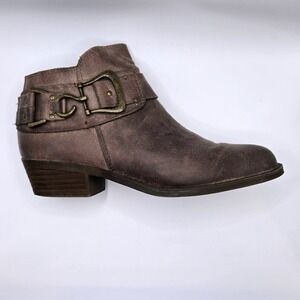 Carlos by Carlos Santanaβ Womens Brown Buckle Ankle Boots Size 8M